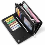 Men & Women PU Leather Receipt Holder Fashion Cash Holder Wallet